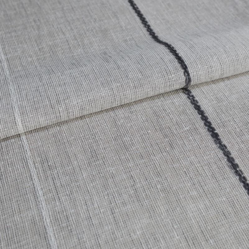 Tissu Etamine Rayée Bari Gris 