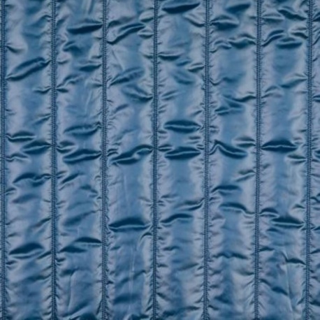 Tissu Matelassé Anorak Bleu 