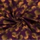 Tissu Crepe Imprime Violet Feuilles