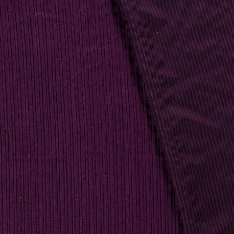 Tissu Velours Grosse Cote Violet 