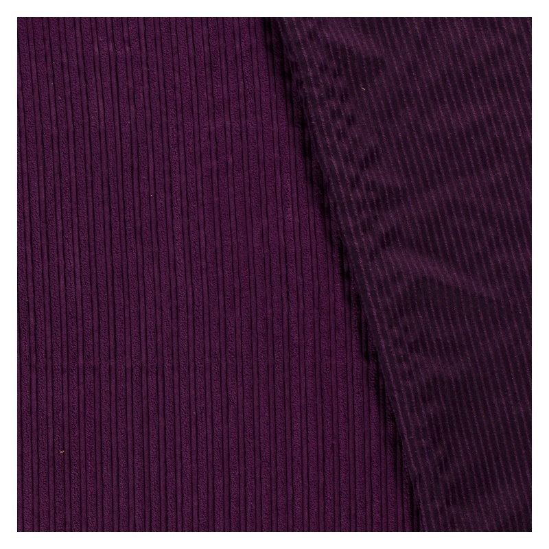 Tissu Velours Grosse Cote Violet 