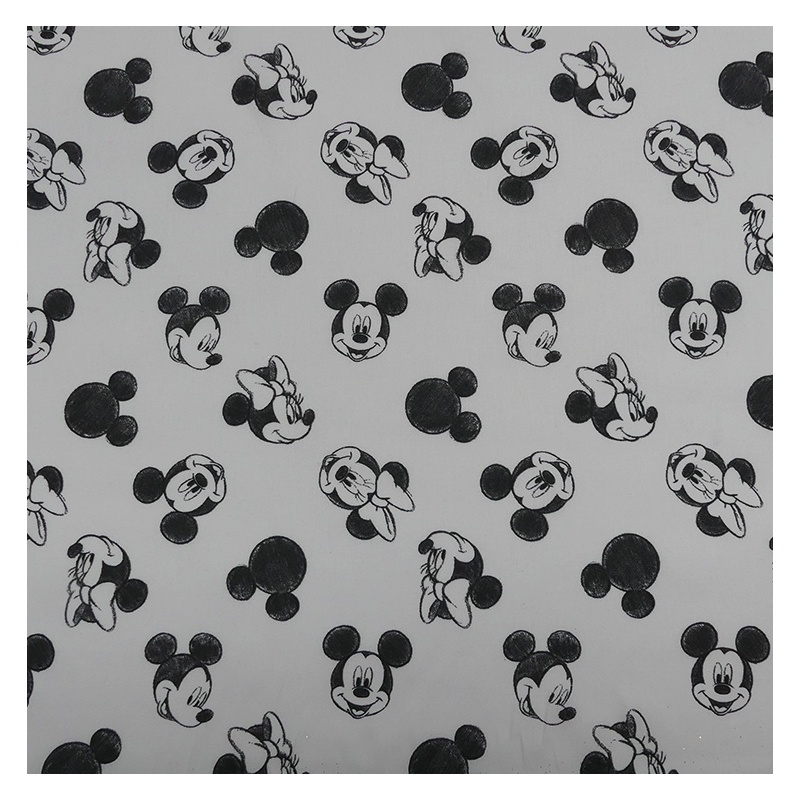 Tissu Mickey & Minnie Imprime Blanc