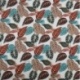 Tissu Popeline Digitale Congo Hojas Imprime Blanc