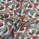 Tissu Popeline Digitale Congo Hojas Imprime Blanc