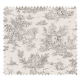 Tissu Cretonne Toile de Jouy Mini Pastorale Noir