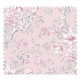 Tissu Bachette Jouy Coton Rose