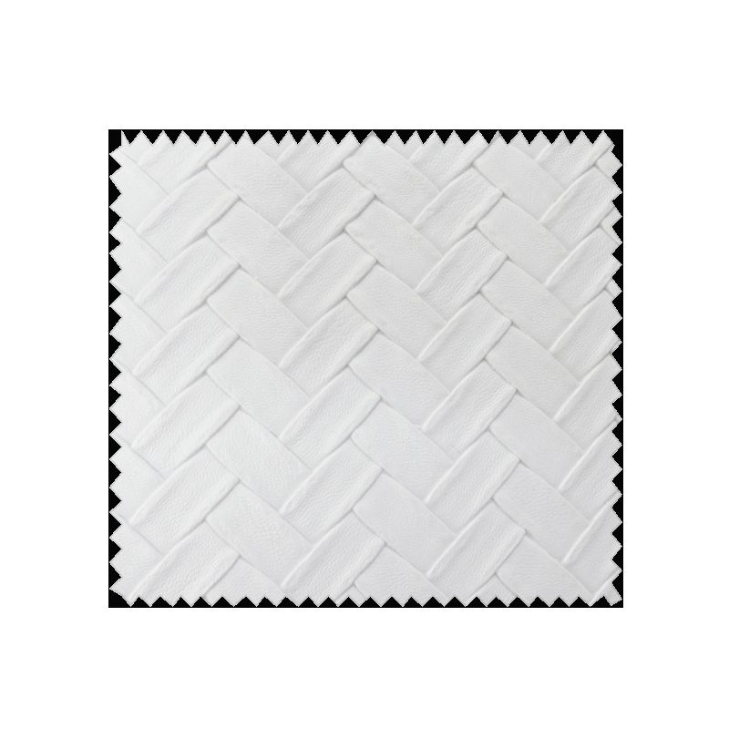 Tissu Simili Panier Blanc