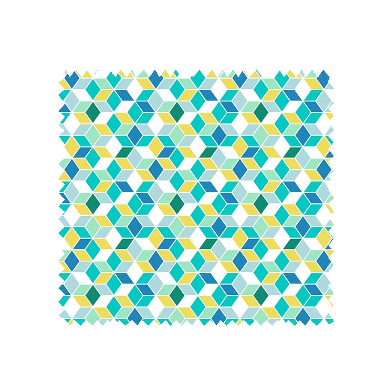 Tissu Nano Imprimé Turquoise