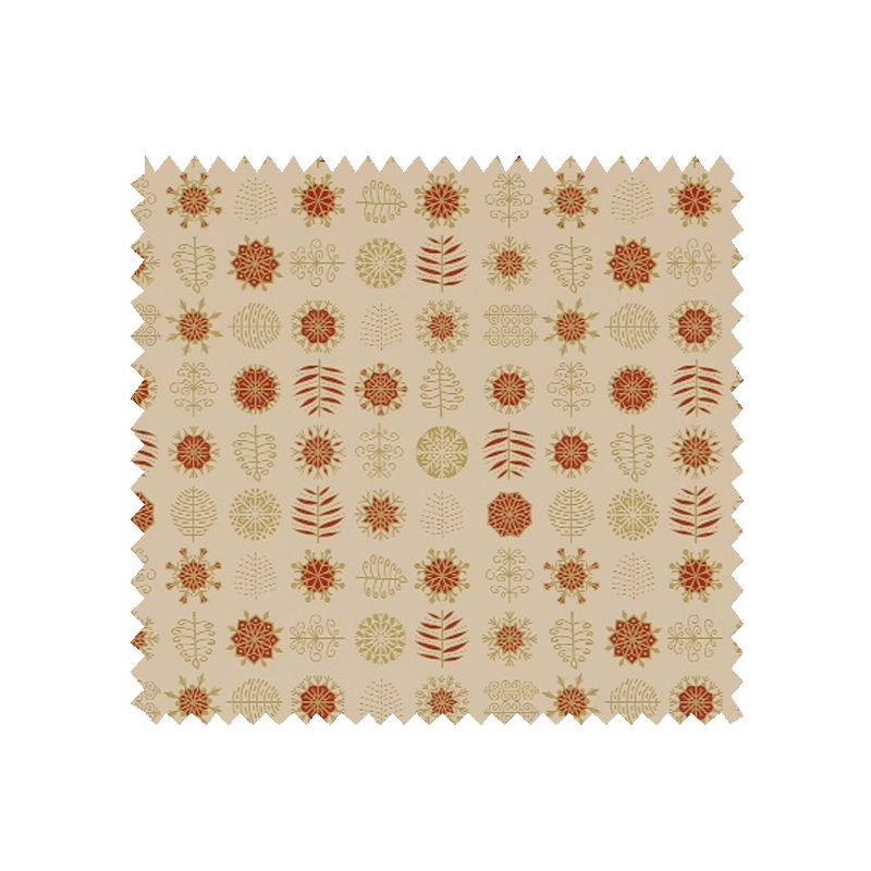 Tissu Coton de Noël Imprimé Flocons