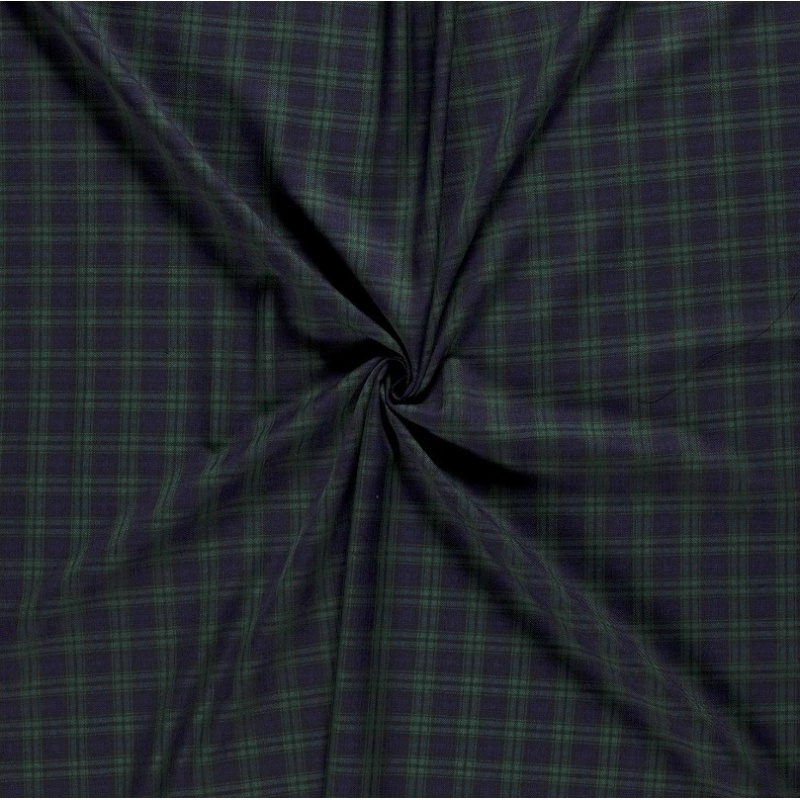 Tissu Tartan Ecossais Vert Foncé