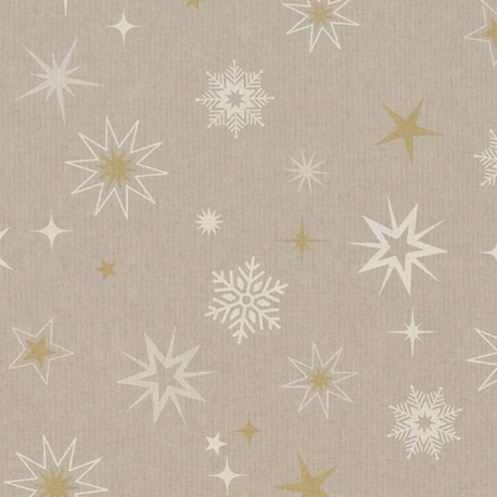 Tissu Demi Panama Magic Star Fond Lin 