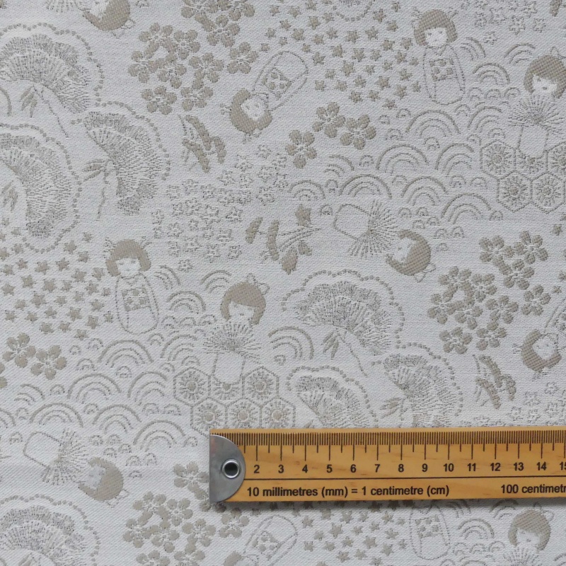 Coupon De Soie Crêpe Jacquard Blanc - 200cm X 90cm - Belle Qualité - Occasion