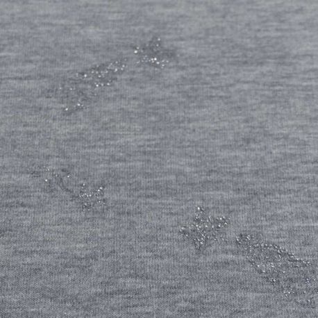 Tissu Sweat Comete Argent