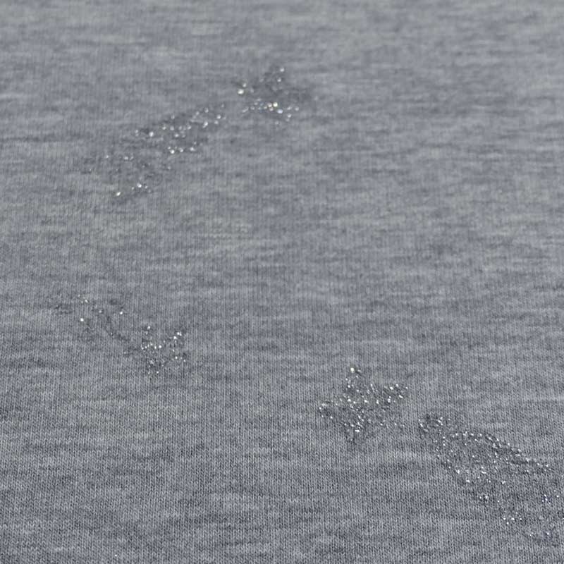 Tissu Sweat Comete Argent