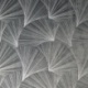 Tissu Velours Imprimé Gingko Argent