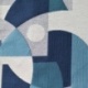 Tissu Jacquard Curvy Bleu