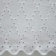 Tissu Etamine Brodée Brody Blanc