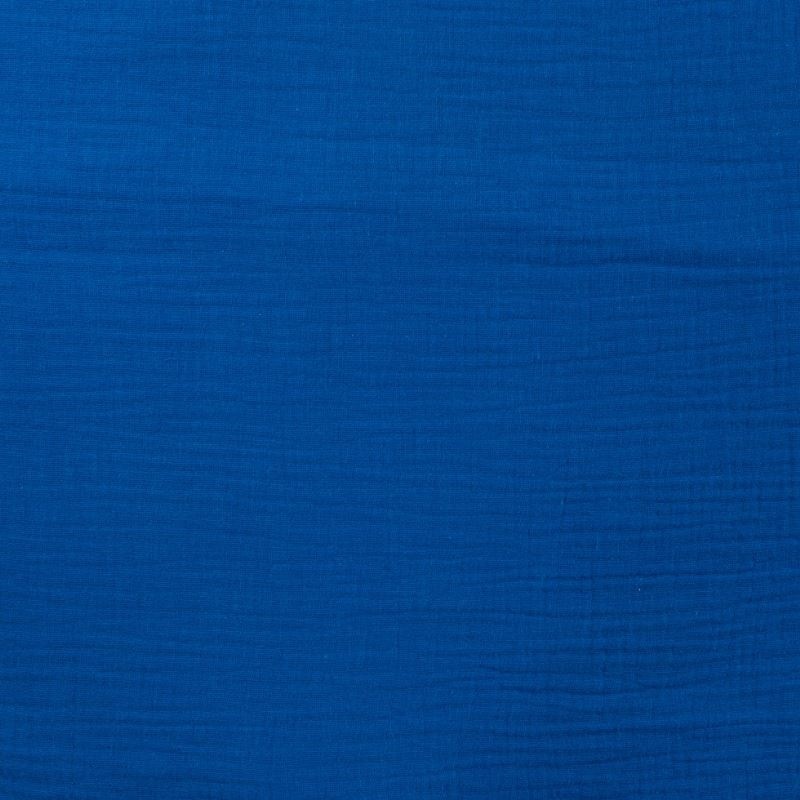 Tissu Double Gaze Uni Bleu Roi 