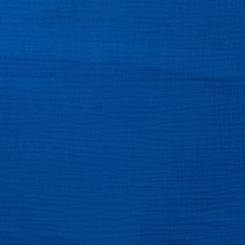 Tissu Double Gaze Uni Bleu Roi Tissus Des Ursules