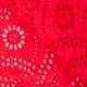 Tissu Coton Broderie Uni Rouge