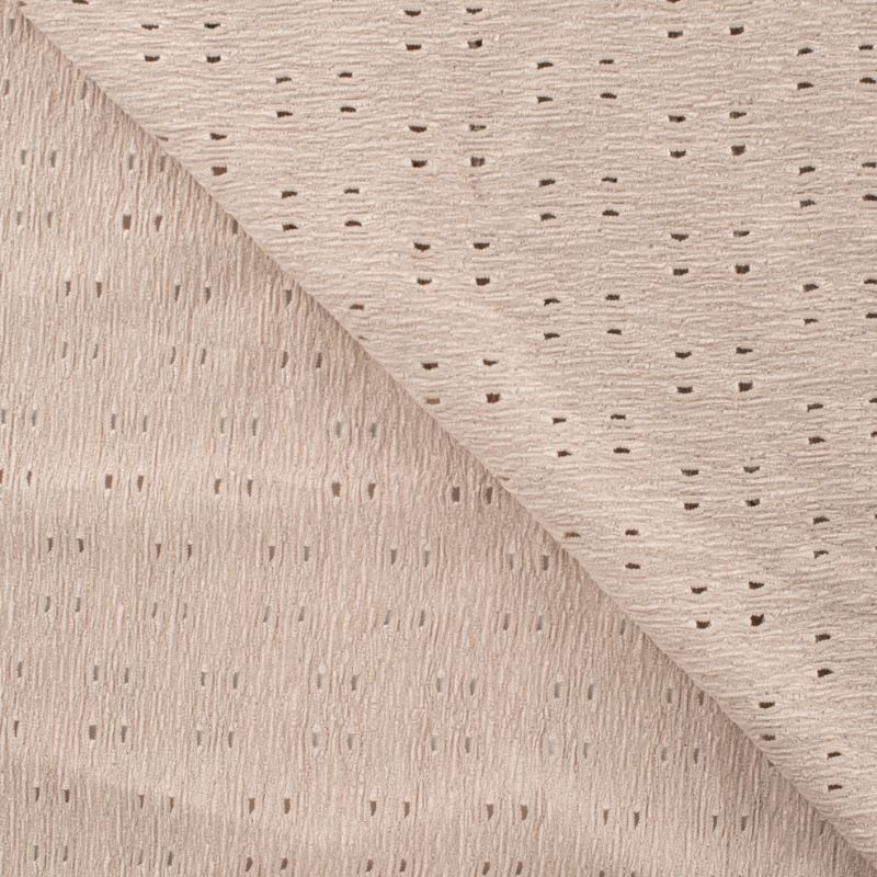 Tissu Broderie Sur Crepe Elasthane Sable