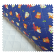 Tissu Matelassé Kitsune Bleu