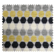 Tissu Azabache Jacquard Chenillé Noir Jaune