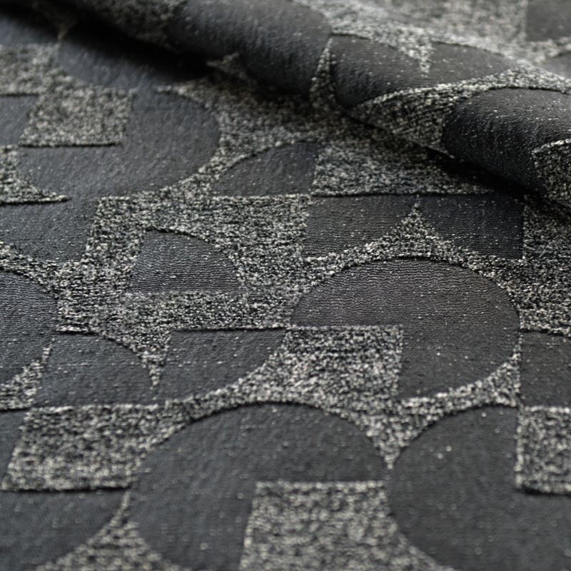 Tissu Jacquard Chenille Bold Noir