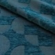 Tissu Jacquard Chenille Bold Bleu Paon