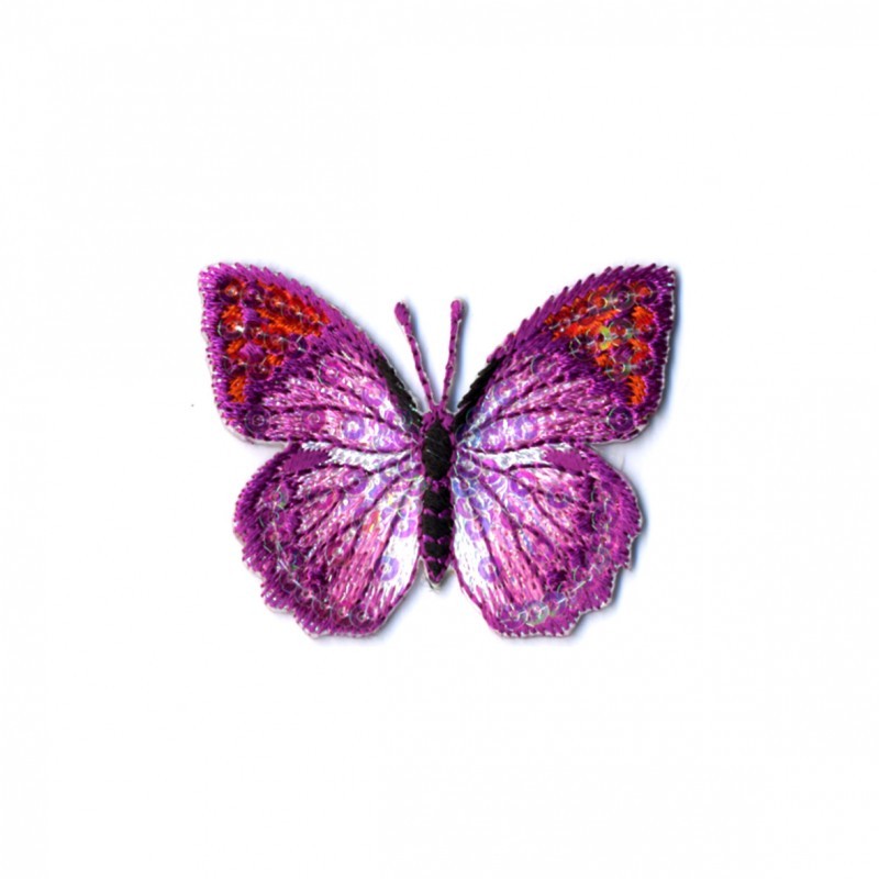 Papillon paillettes - Fuchsia