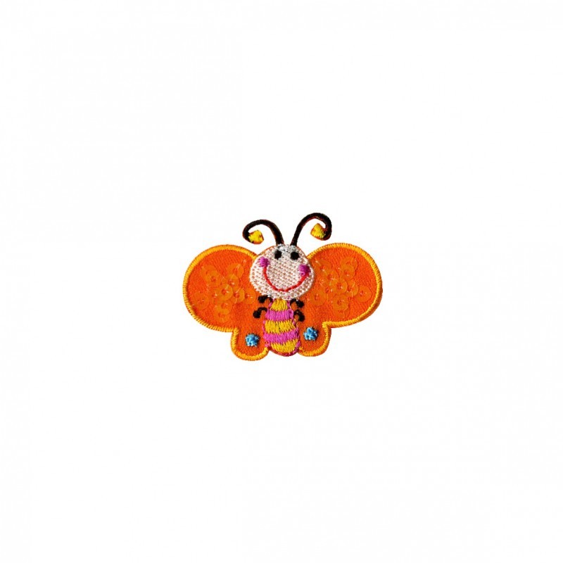 Pm papillons sequins - Orange