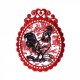 Poule, coq baroque - Coq rouge