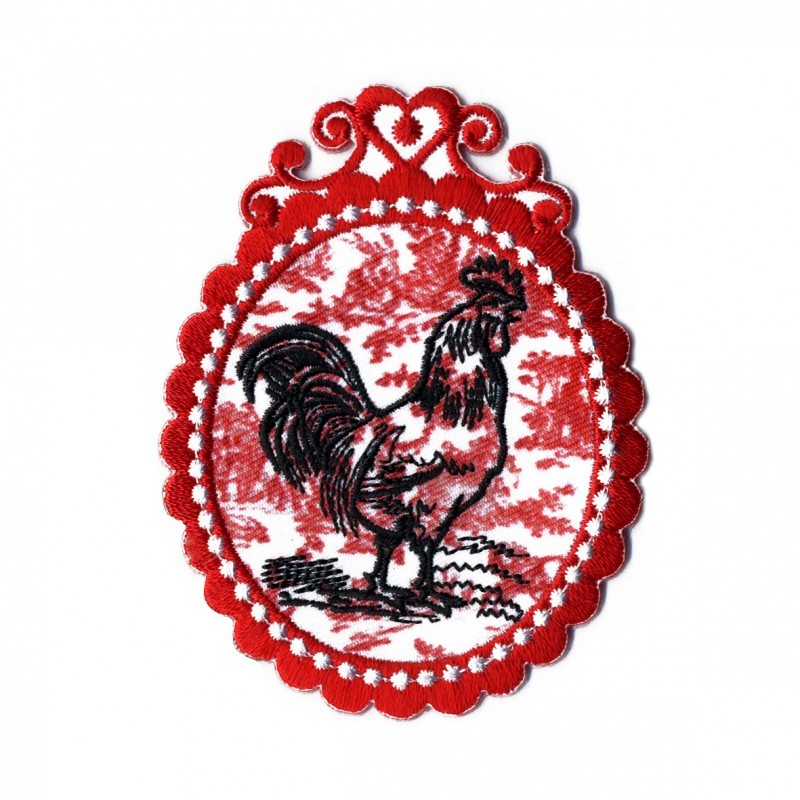 Poule, coq baroque - Coq rouge