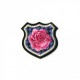 Blason edelweiss - Bleu/rose