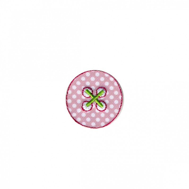 Bouton a pois - Rose