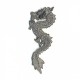 Dragons 8,5x3 cm - Gris clair/gris