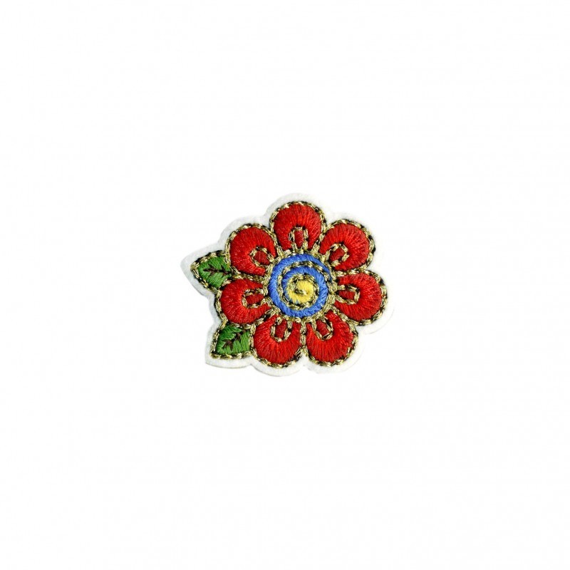 Motifs lurex - Fleur 3,5x4cm