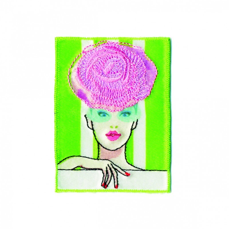 Femmes pin up 7x5 - Chapeau rose