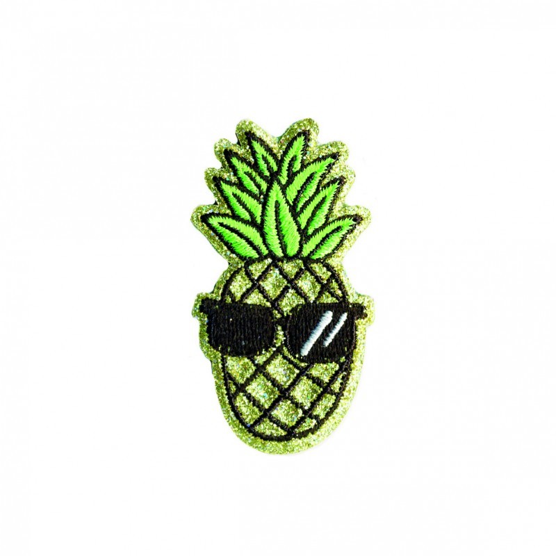 Ananas paillettes 6x3cm - Avec lunettes