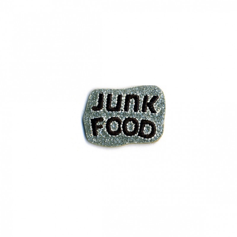 Junk food 3x2,5cm - Silver