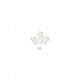 Couronne broderie 2x3cm - Blanc