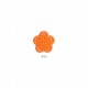 Fleur broderie 2,5x2,5 - Orange fluo