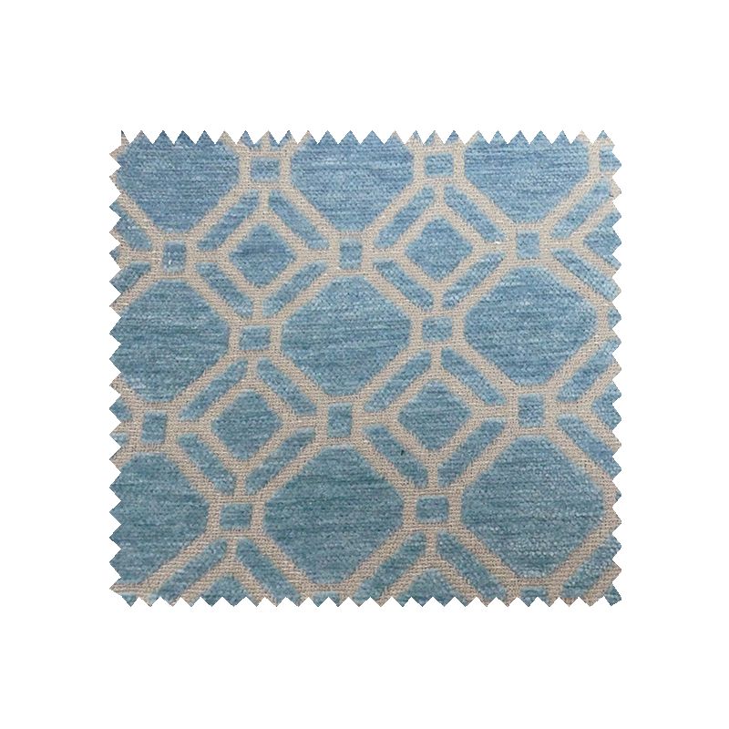 Tissu Esmeralda Jacquard Chenillé Bleu