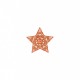 Ecusson etoile brodee - Orange/beige