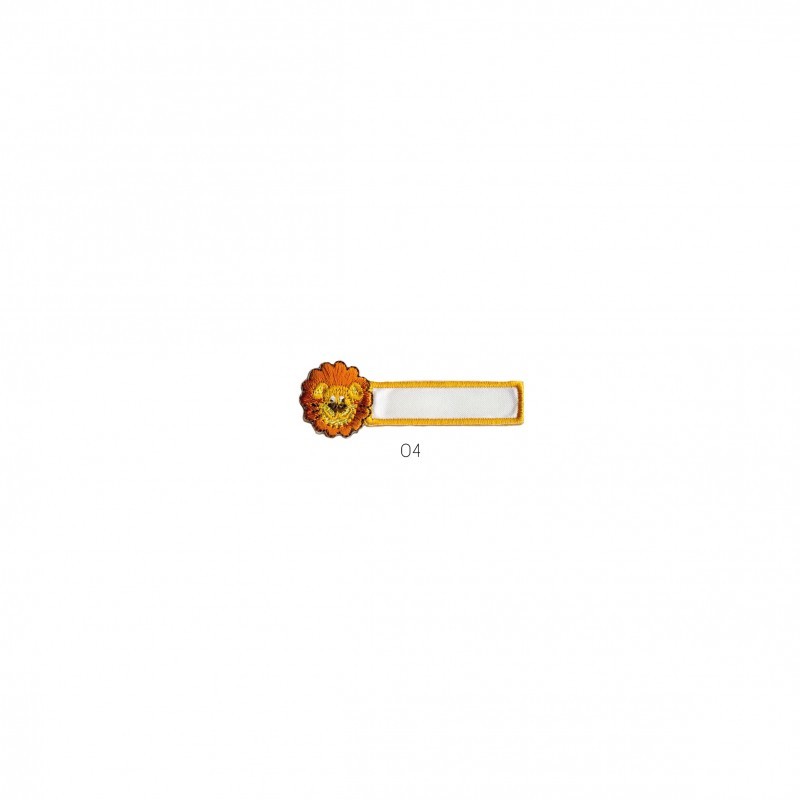 Etiquette nom - Lion orange