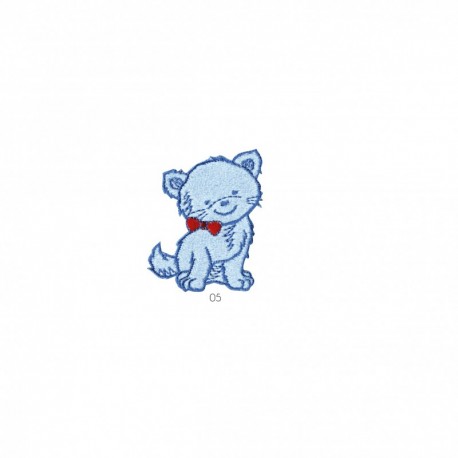 Ourson chaton feutrine - Chaton bleu