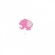 Elephant&dauphin a pois - Elephant rose