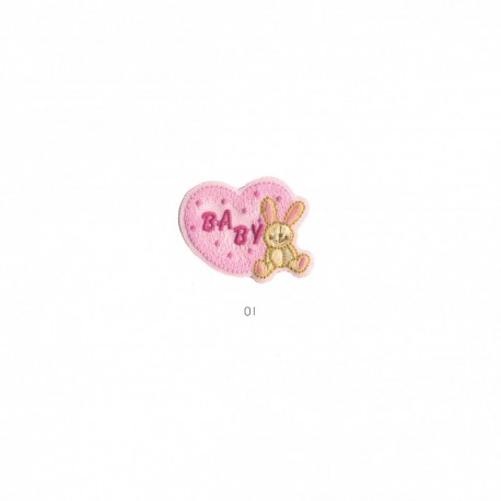 Baby coeur 4x5,5cm - Rose