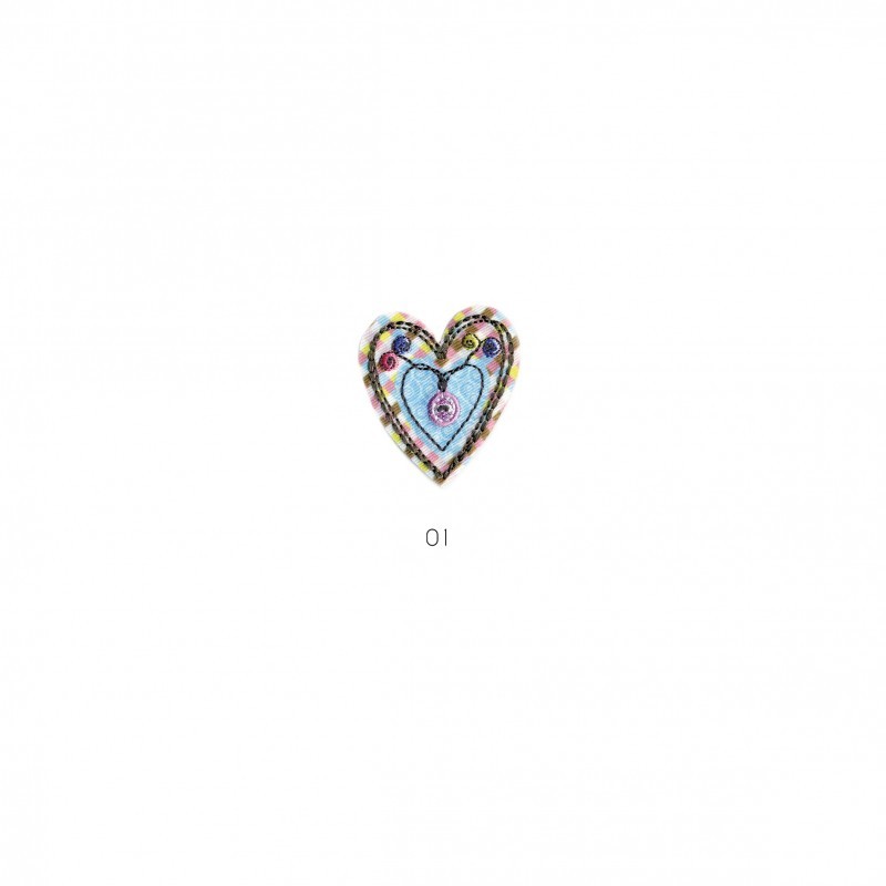 Motif imprime - Coeur 4x3,5cm