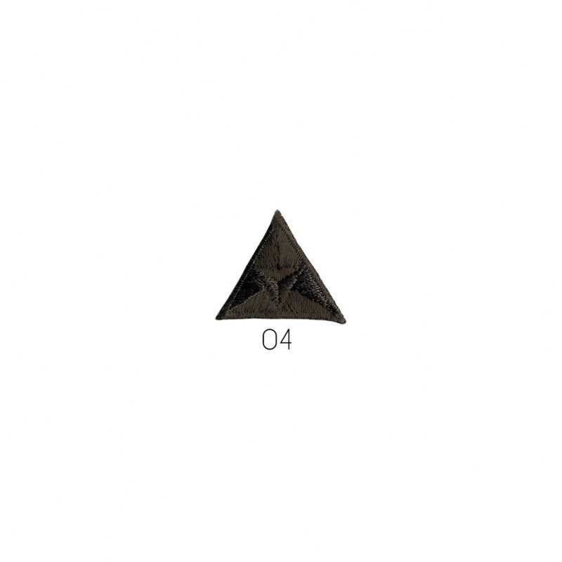 Mouche triangle brodé - Gris foncé